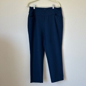 Adidas Women's Dark Blue Pull On Cropped Trousers Sz L